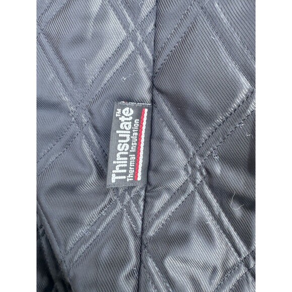 LL Bean Coat Mens XL 100% Wool Jacket Quilt Lined Thinsulate Button Zip Gray - Picture 7 of 9